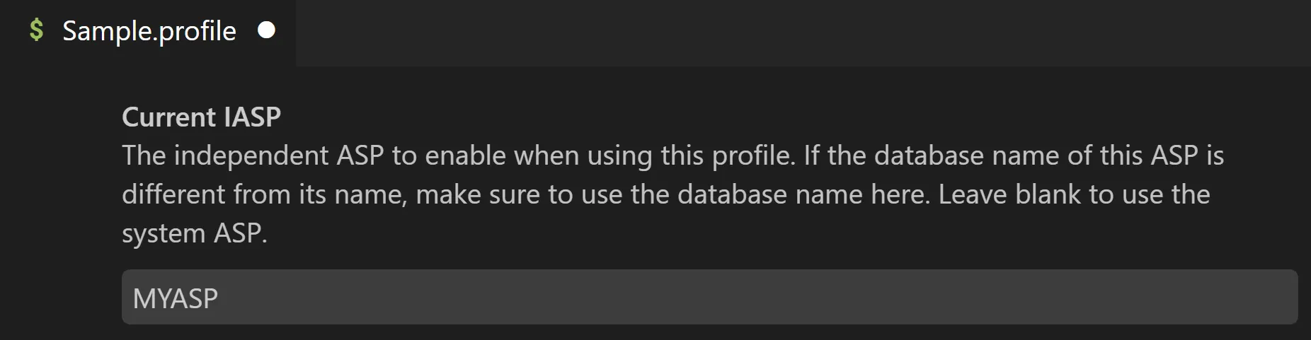 Current IASP in profile