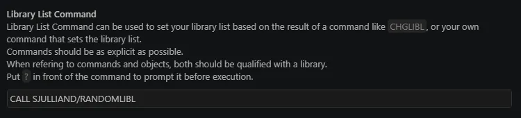Profiles options