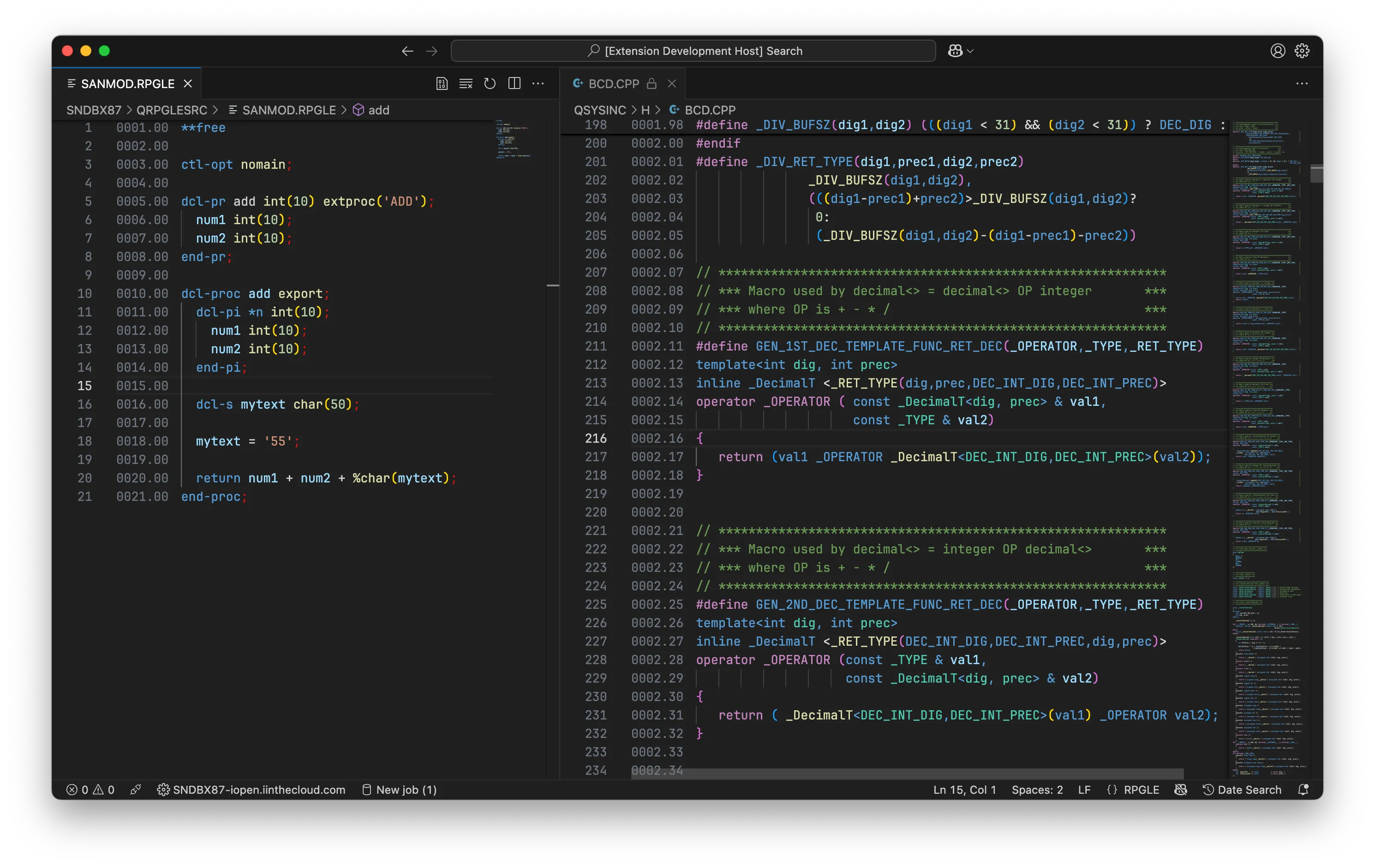 Source sequence view